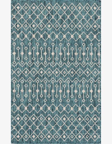 5' 3 x 8' Easy-Clean Trellis Indoor / Outdoor Rug