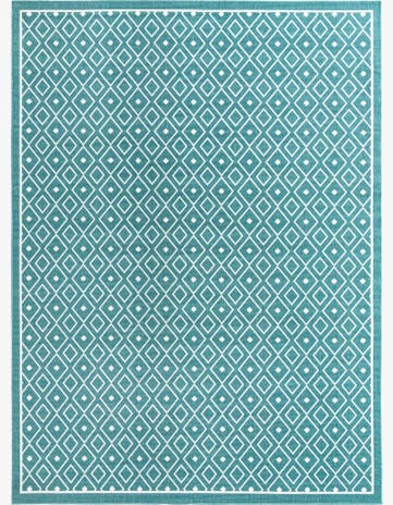 9' x 12' Easy-Clean Trellis Indoor / Outdoor Rug