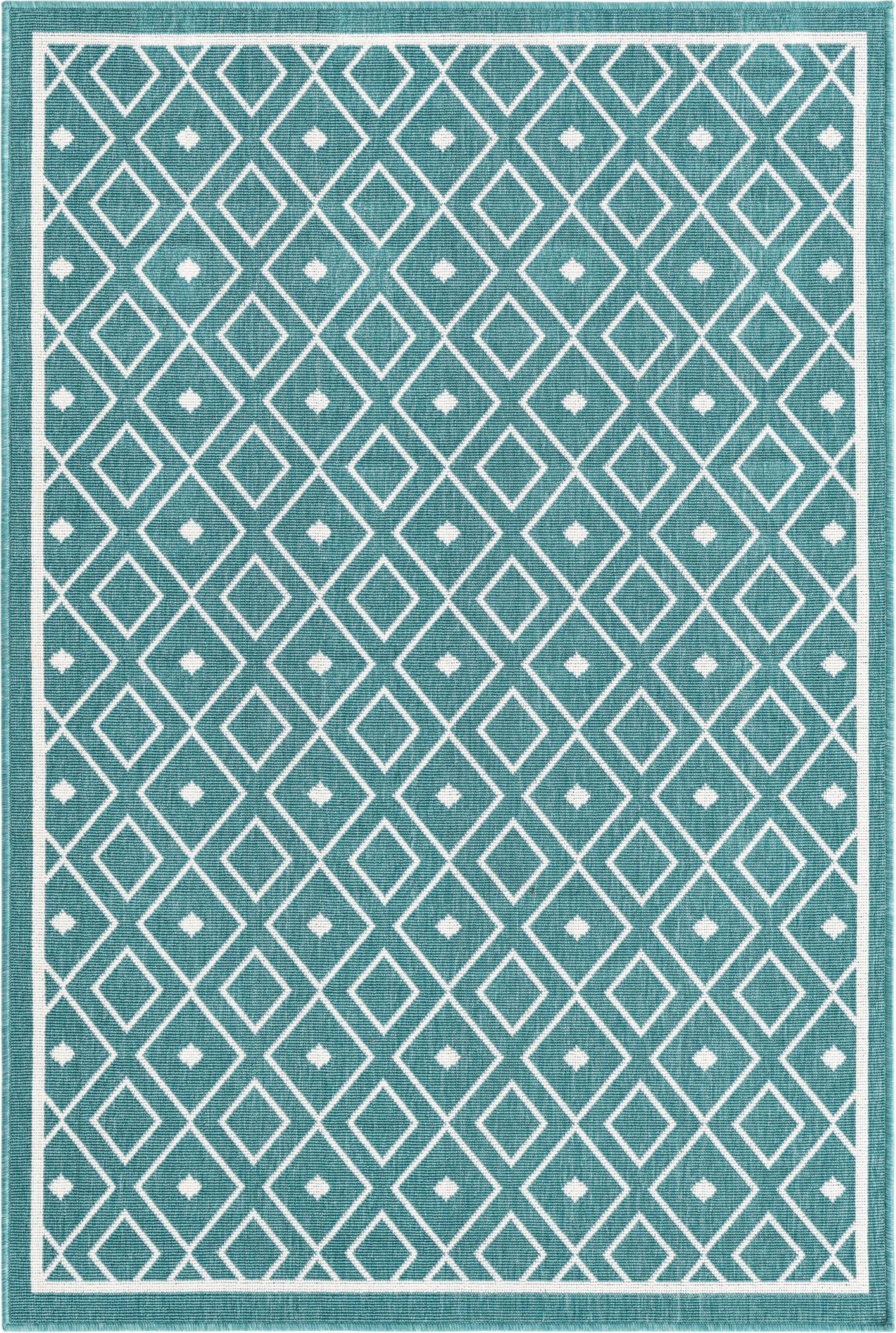 4' x 6'  Washable Trellis Indoor / Outdoor Rug