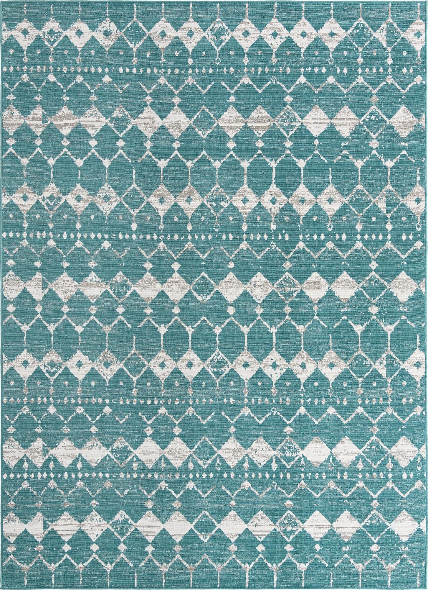9' x 12'  Washable Trellis Indoor / Outdoor Rug