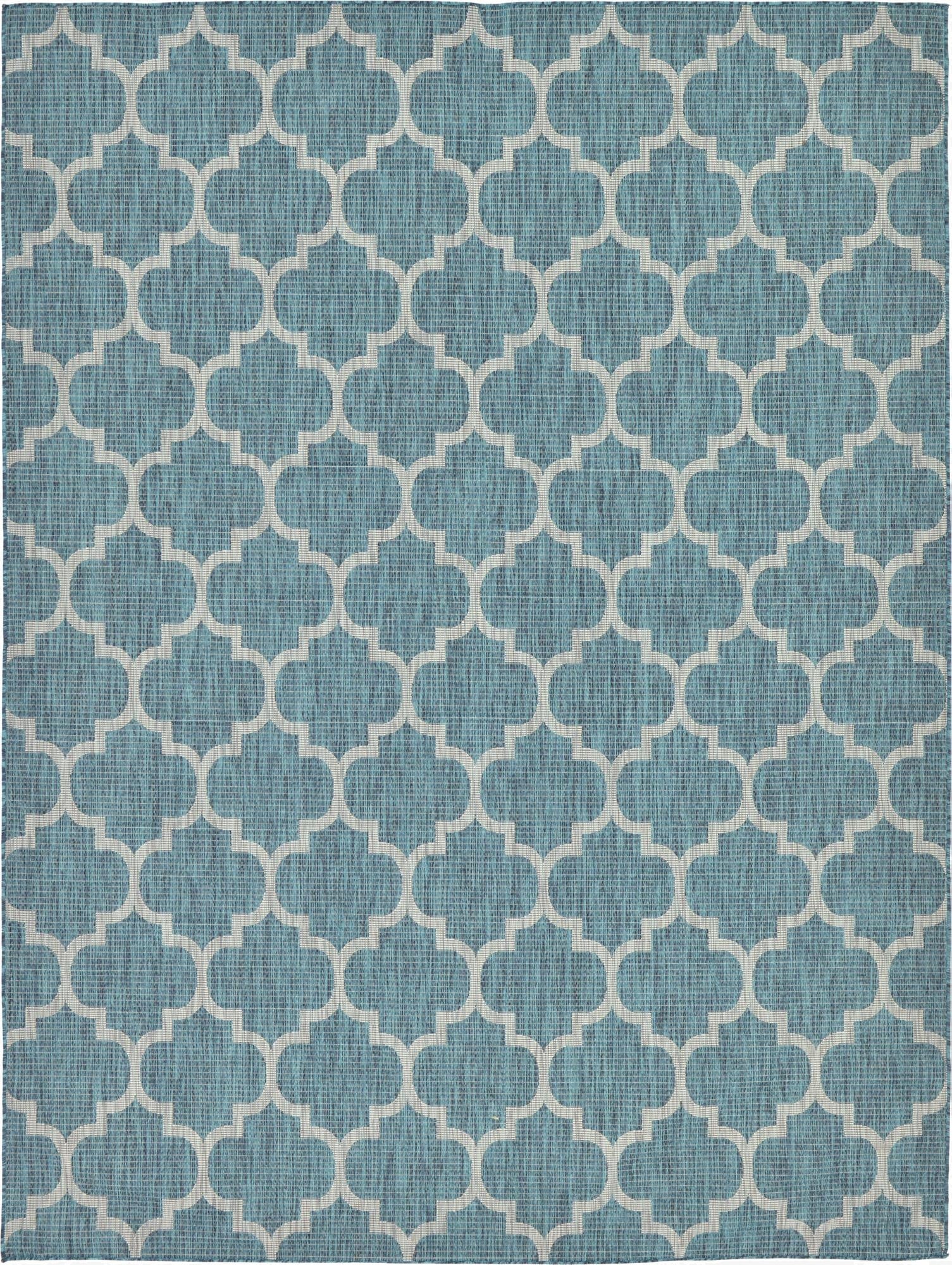 Primary image 9' x 12'  Washable Trellis Indoor / Outdoor Rug
