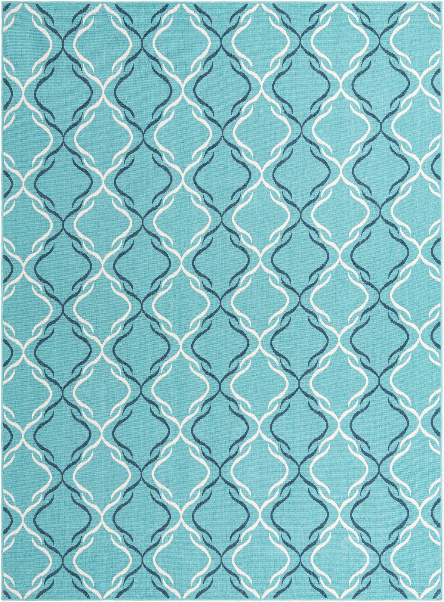 9' x 12'  Washable Trellis Indoor / Outdoor Rug