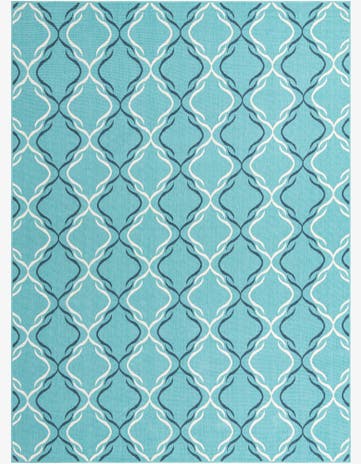 9' x 12' Easy-Clean Trellis Indoor / Outdoor Rug