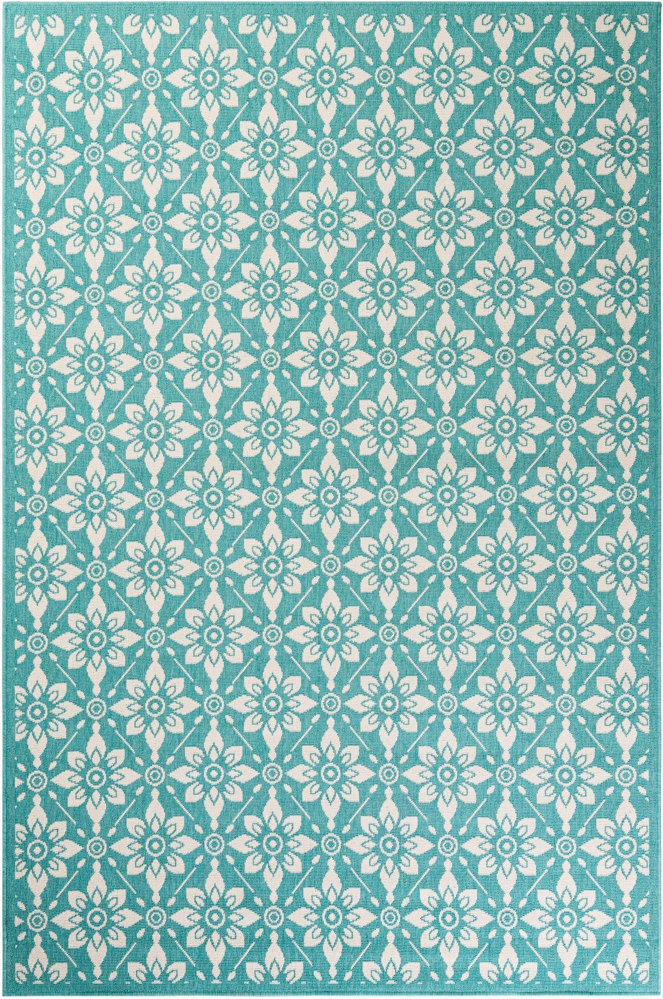 Primary image 6' x 9'  Washable Trellis Indoor / Outdoor Rug