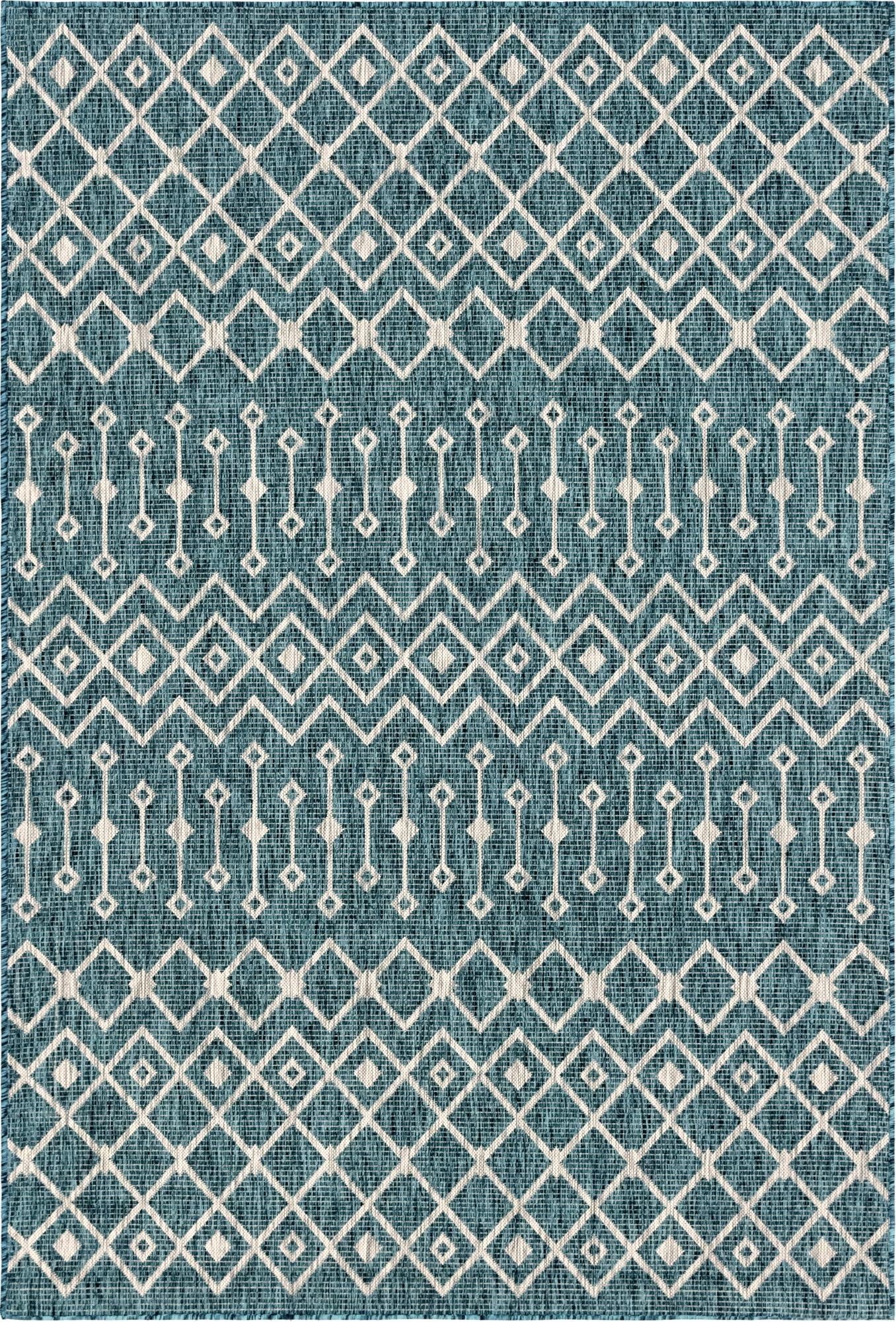 Primary image 6' x 9'  Washable Trellis Indoor / Outdoor Rug