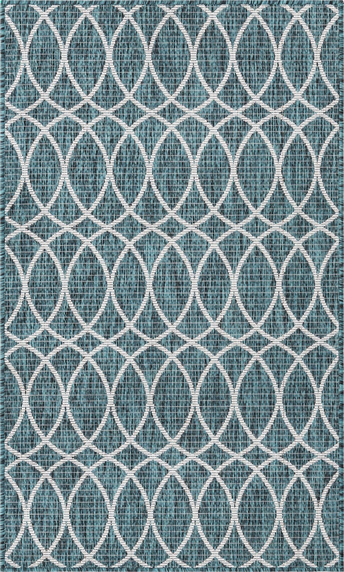 3' x 5' 3  Washable Trellis Indoor / Outdoor Rug