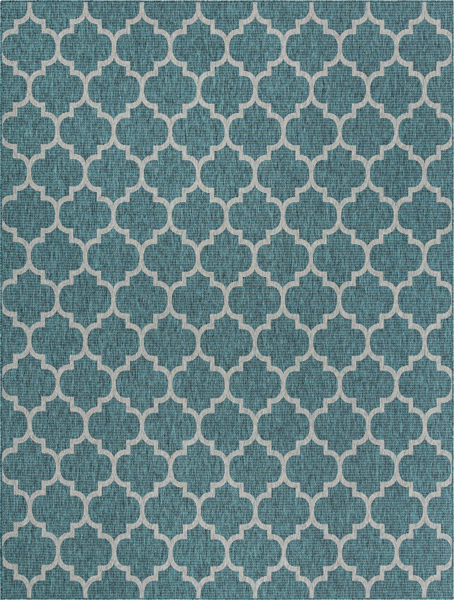 Primary image 10' x 13'  Washable Trellis Indoor / Outdoor Rug