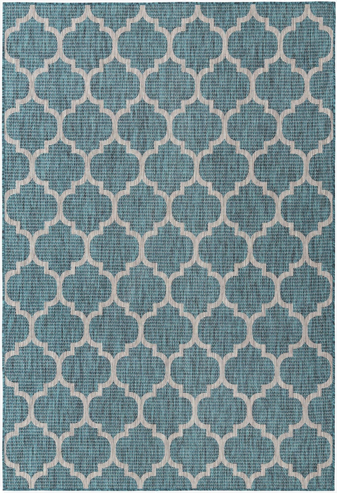 Primary image 6' x 9'  Washable Trellis Indoor / Outdoor Rug