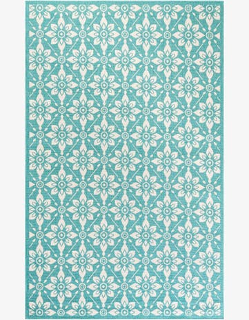 5' x 8' Easy-Clean Trellis Indoor / Outdoor Rug