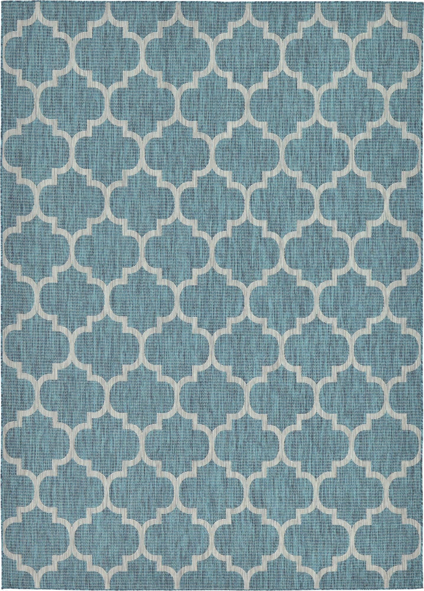 7' 10 x 11'  Washable Trellis Indoor / Outdoor Rug