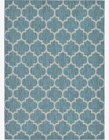 7' 10 x 11' Easy-Clean Trellis Indoor / Outdoor Rug