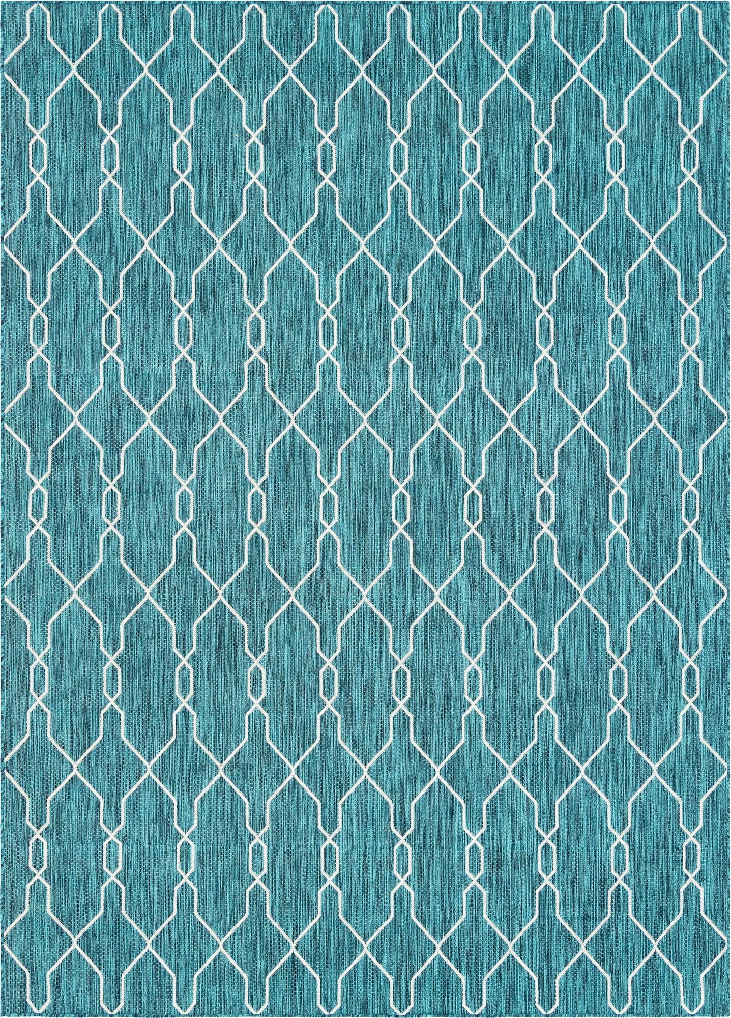 Primary image 7' 10 x 11'  Washable Trellis Indoor / Outdoor Rug