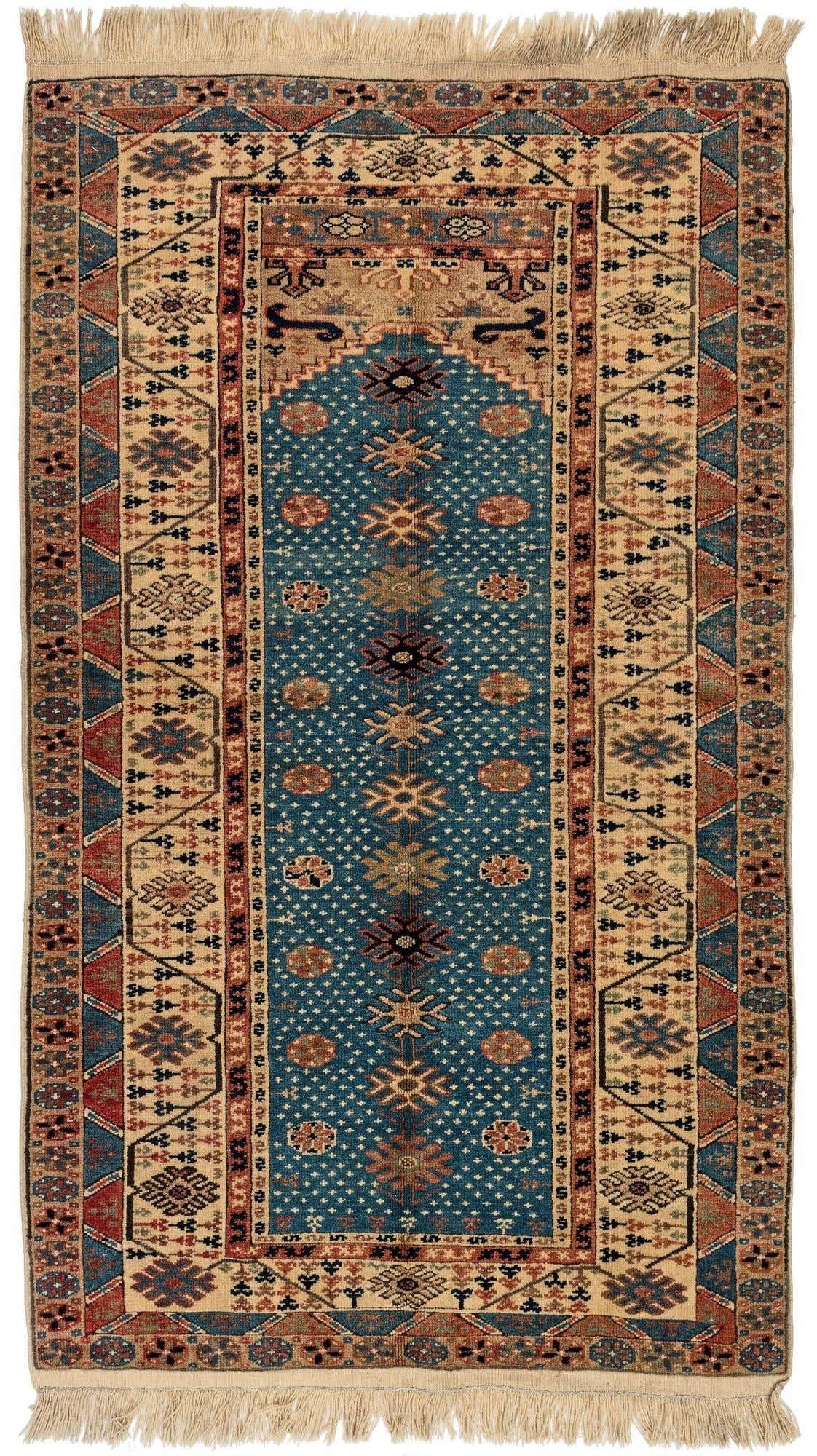3' 5 x 5' 9 Hand Knotted Shirvan Wool Rug