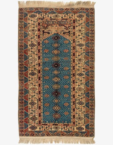3' 5 x 5' 9 Hand Knotted Shirvan Wool Rug