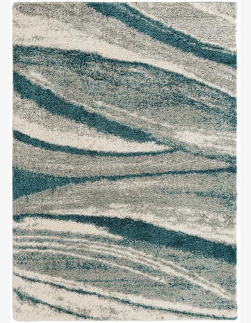 Teal Soft Touch Shag Rug