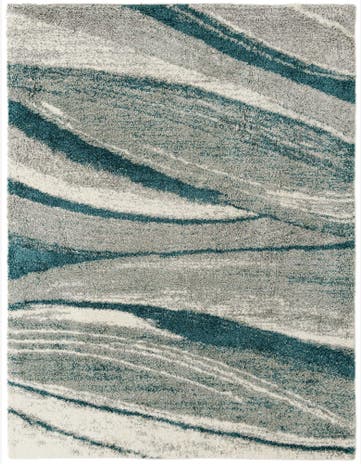 Teal Soft Touch Shag Rug
