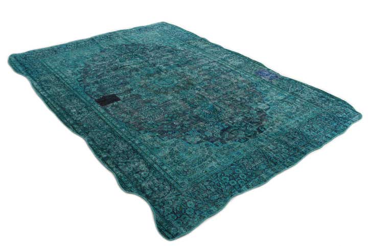 6' 10 x 9' 5 Hand Knotted Ultra Vintage Persian Wool Rug