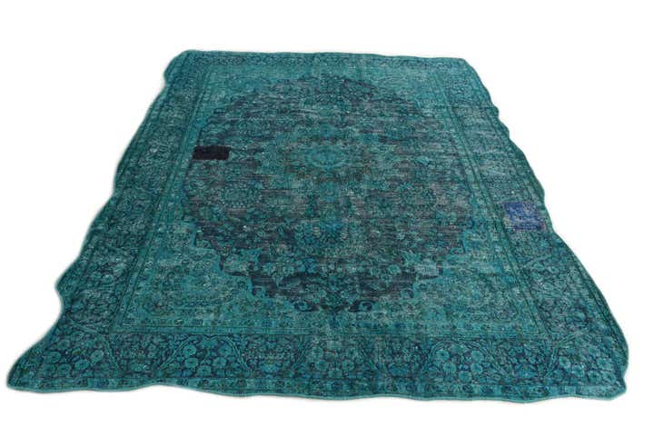6' 10 x 9' 5 Hand Knotted Ultra Vintage Persian Wool Rug