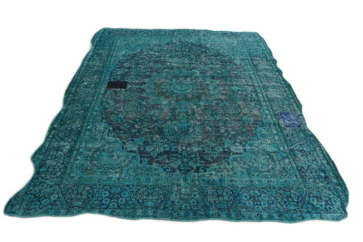 Detail image of 6' 10 x 9' 5 Hand Knotted Ultra Vintage Persian Wool Rug