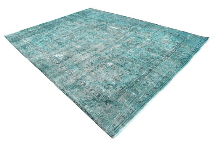 Detail image of 9' 6 x 12' 9 Hand Knotted Ultra Vintage Persian Wool Rug