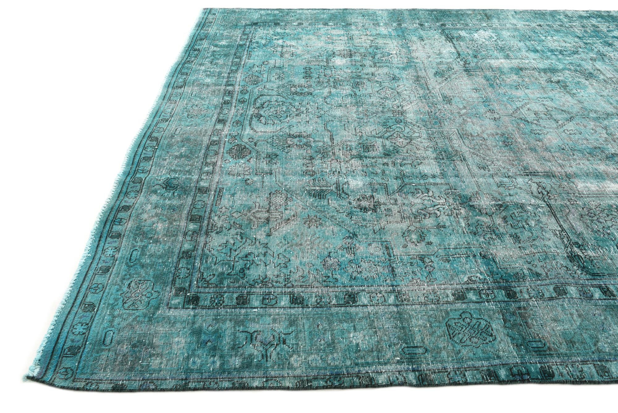 9' 6 x 12' 9 Hand Knotted Ultra Vintage Persian Wool Rug