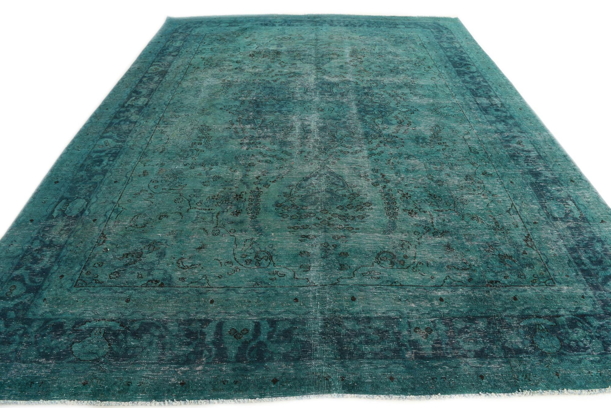 9' 5 x 12' 3 Hand Knotted Ultra Vintage Persian Wool Rug