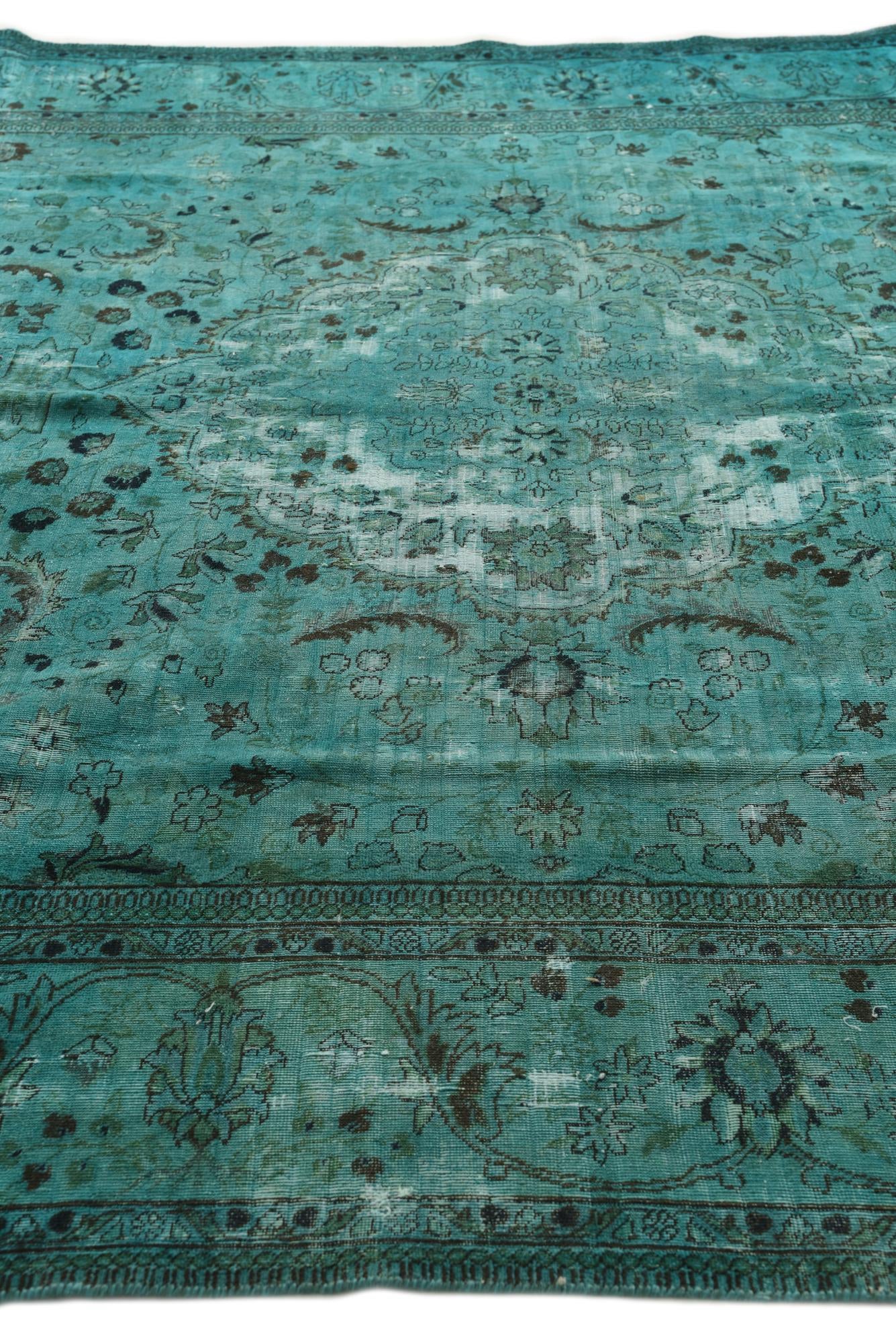9' 9 x 12' 6 Hand Knotted Ultra Vintage Persian Wool Rug