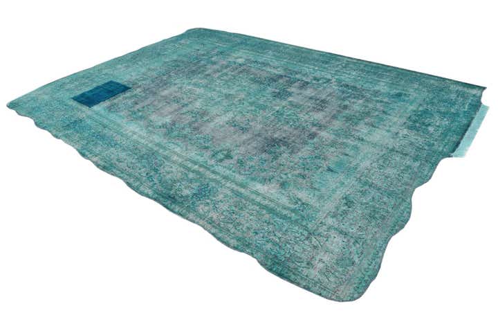295cm x 385cm Hand Knotted Ultra Vintage Persian Wool Rug