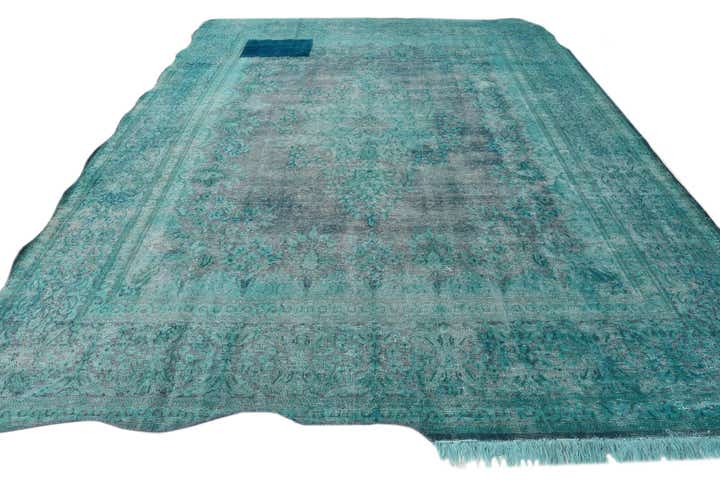 295cm x 385cm Hand Knotted Ultra Vintage Persian Wool Rug