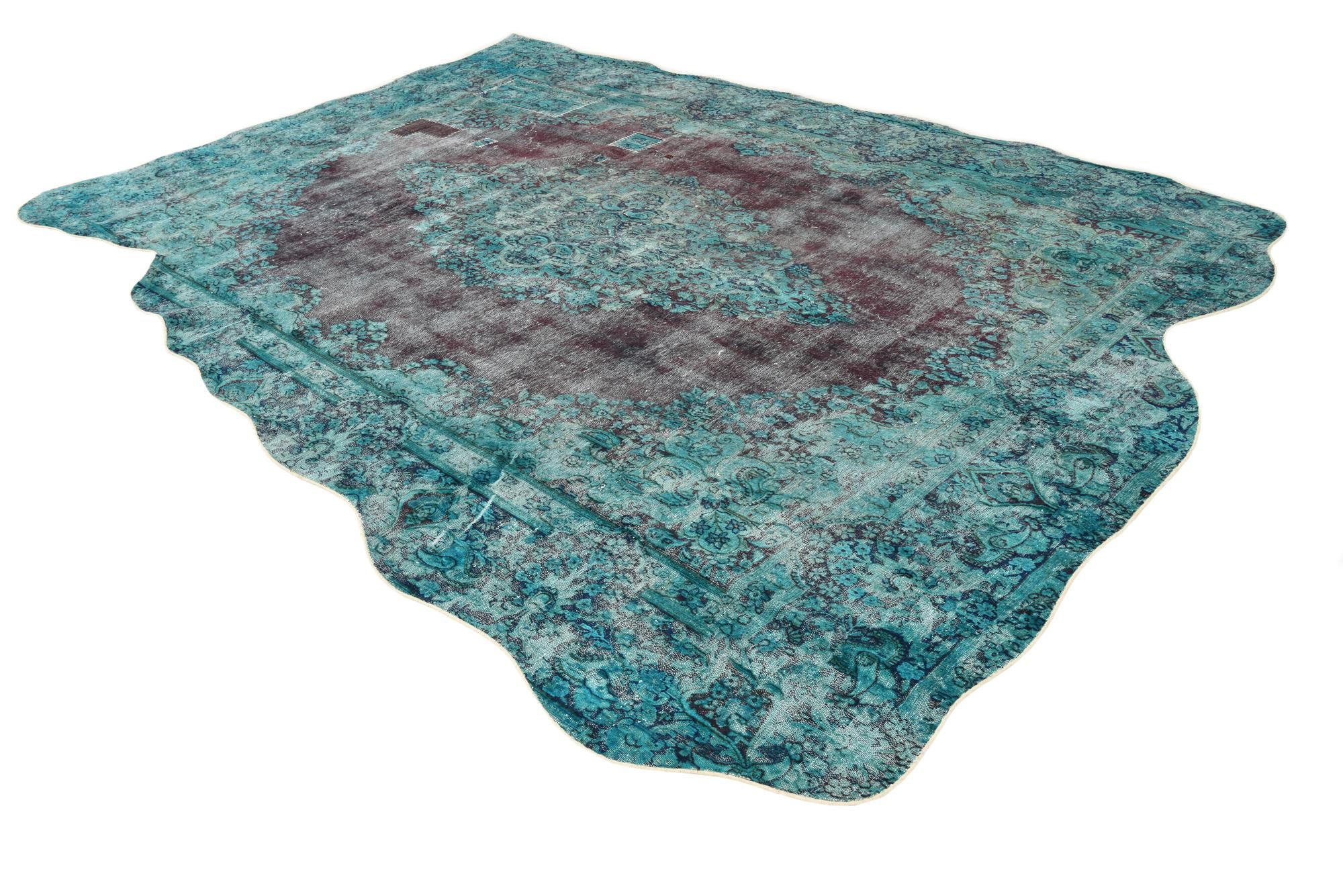 9' 5 x 13' 3 Hand Knotted Ultra Vintage Persian Wool Rug
