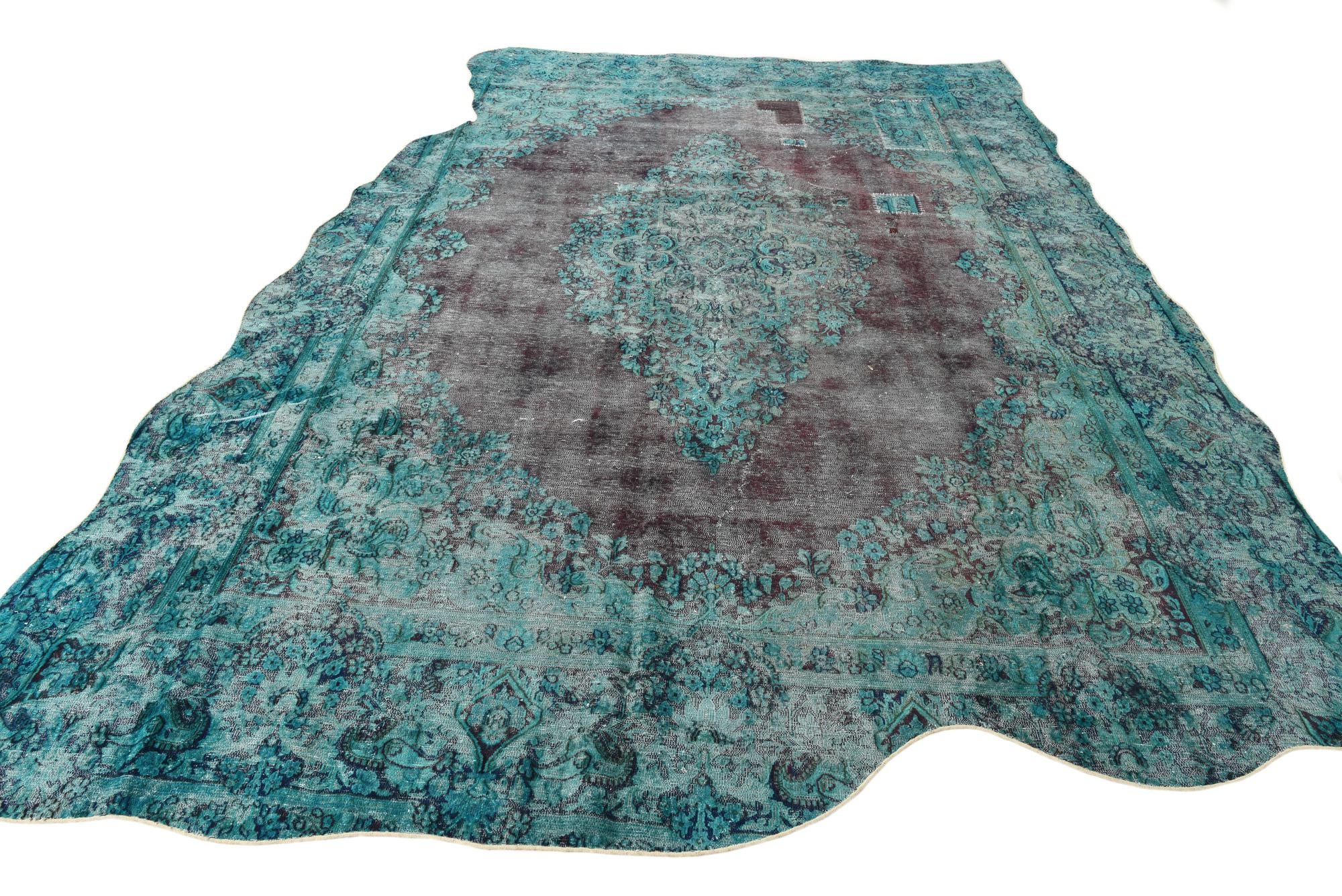 9' 5 x 13' 3 Hand Knotted Ultra Vintage Persian Wool Rug