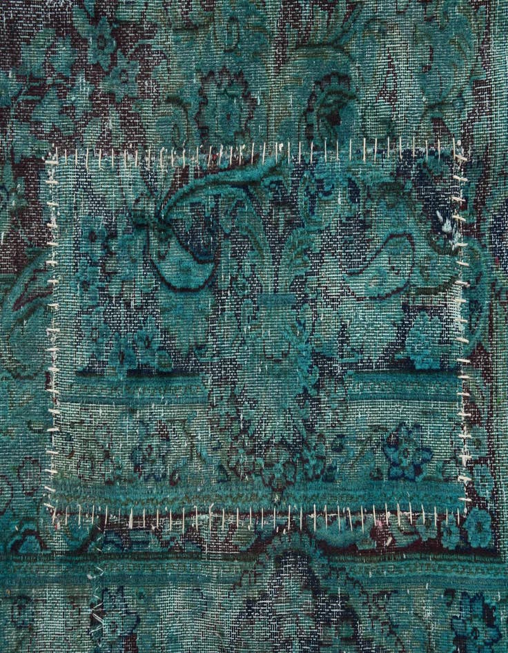 Detail image of 9' 5 x 13' 3  Hand Knotted Ultra Vintage Persian Wool Rug