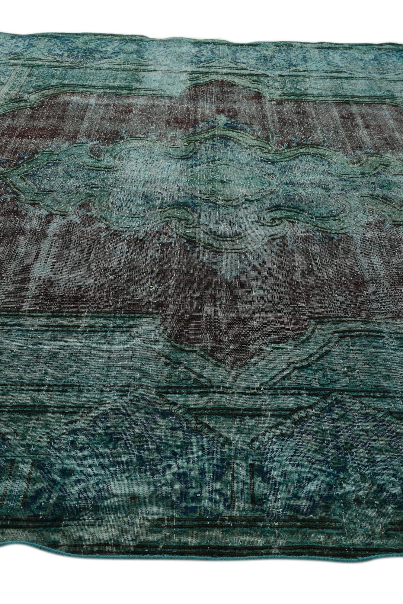 9' 9 x 12' 6 Hand Knotted Ultra Vintage Persian Wool Rug