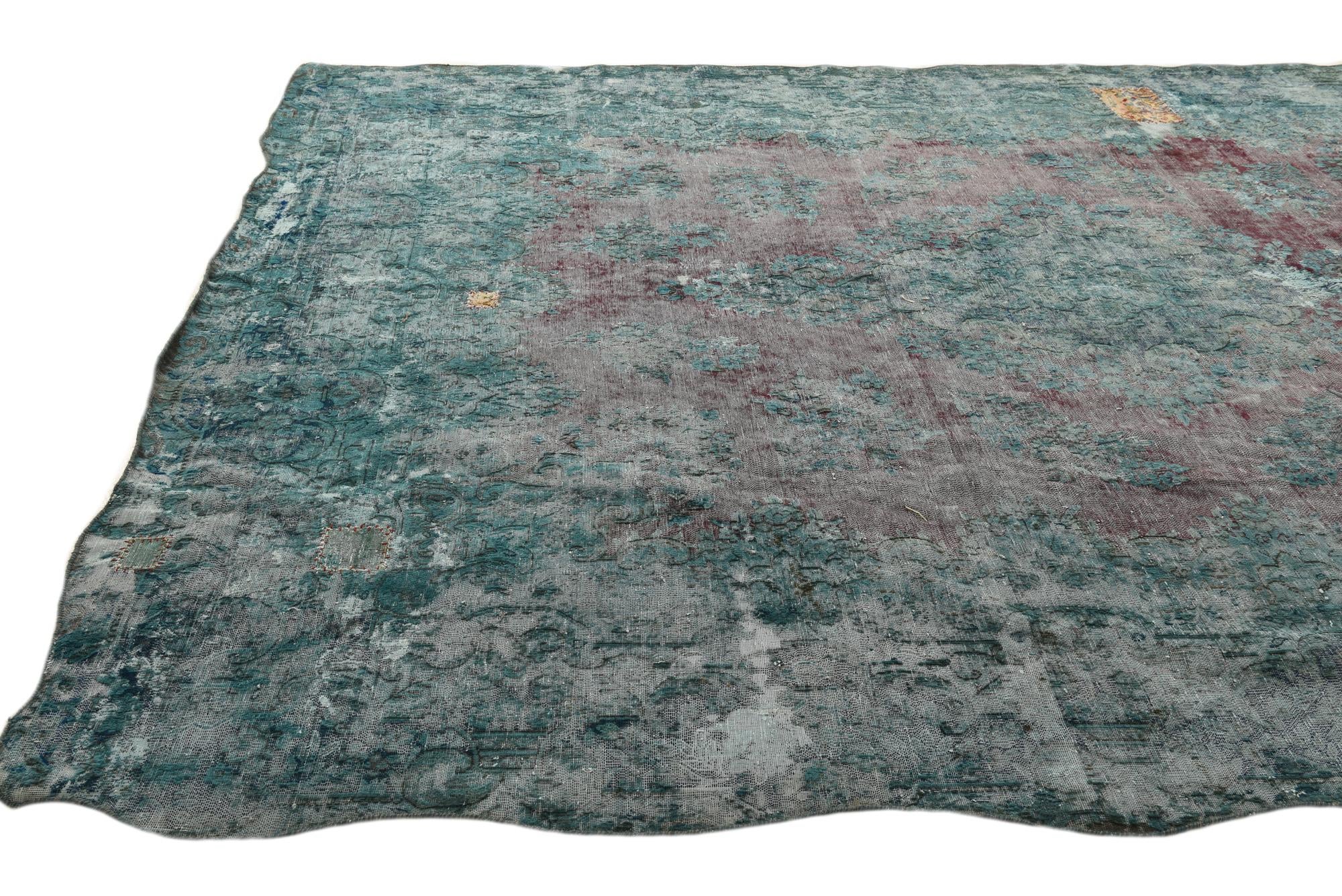 9' 8 x 12' 8 Hand Knotted Ultra Vintage Persian Wool Rug