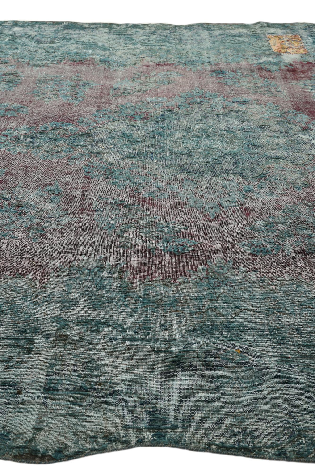 9' 8 x 12' 8 Hand Knotted Ultra Vintage Persian Wool Rug