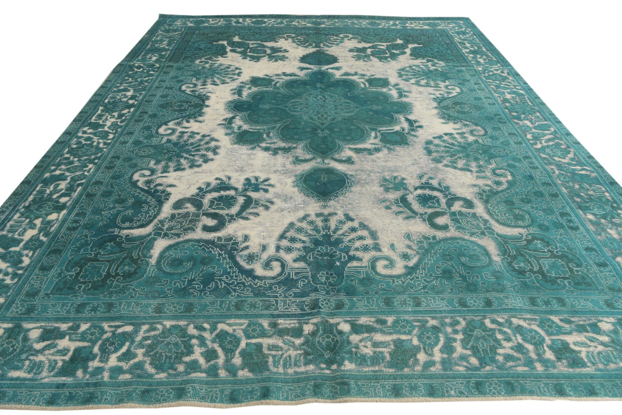 9' 3 x 12' 4 Hand Knotted Ultra Vintage Persian Wool Rug