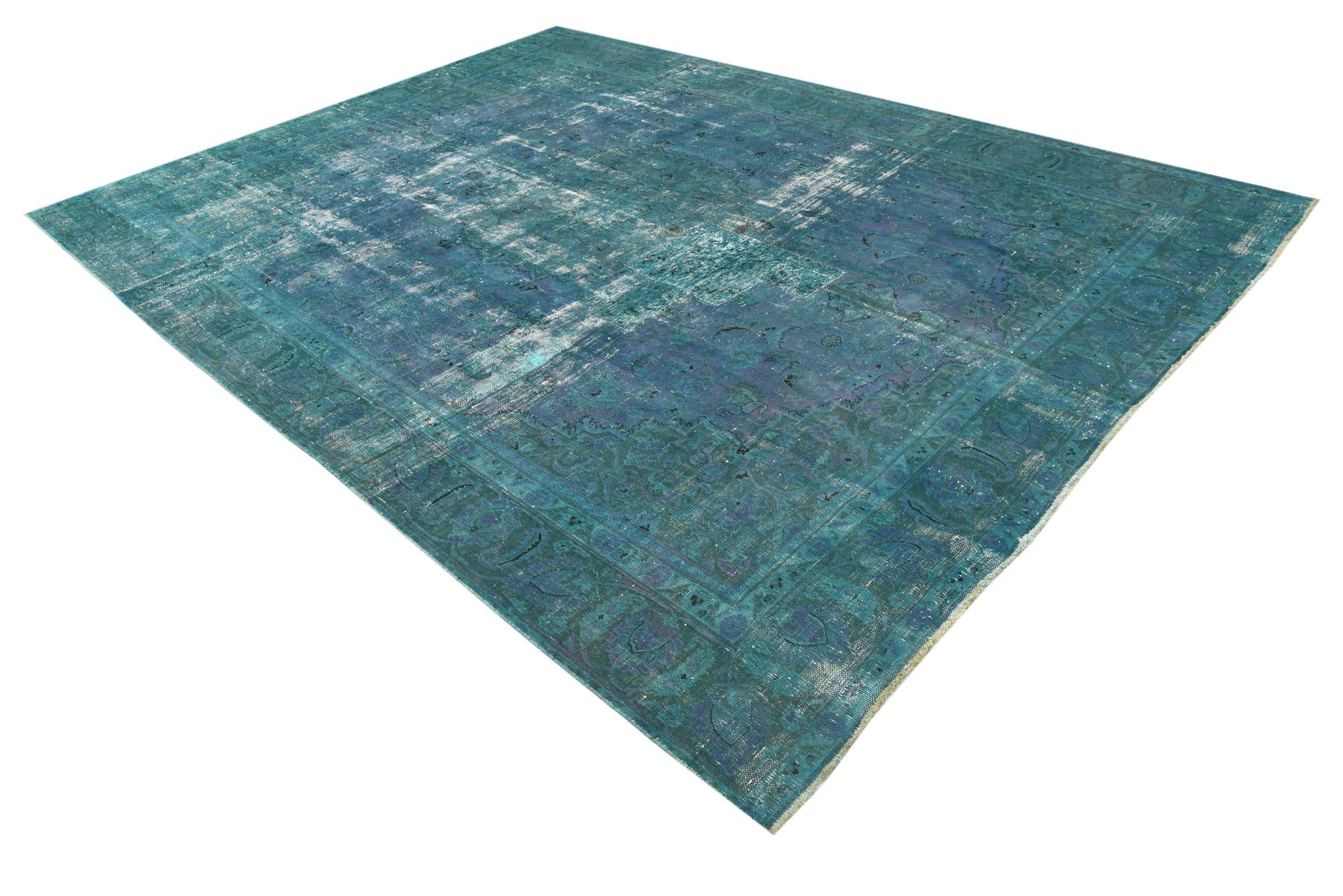 9' 1 x 12' Hand Knotted Ultra Vintage Persian Wool Rug