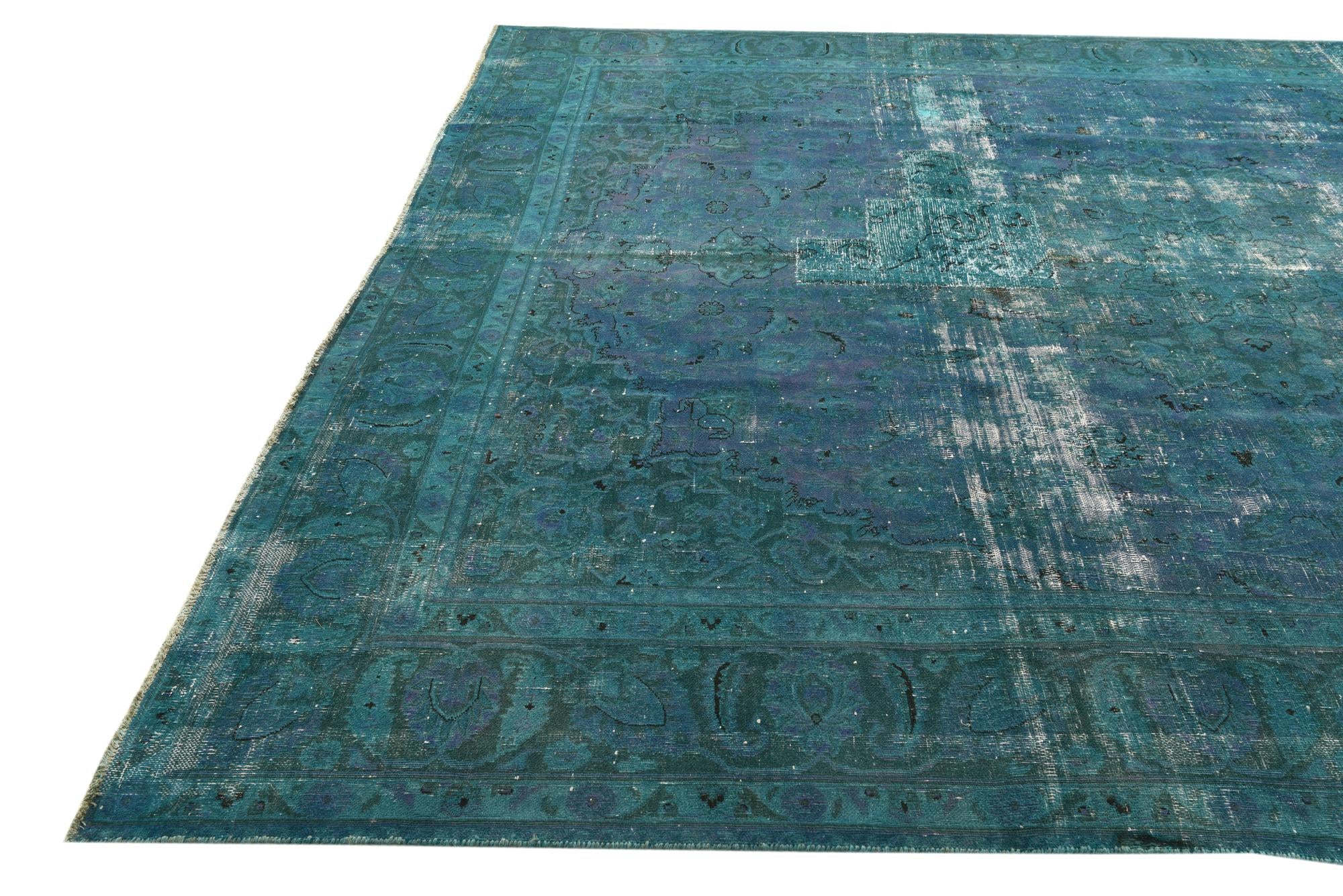 9' 1 x 12' Hand Knotted Ultra Vintage Persian Wool Rug
