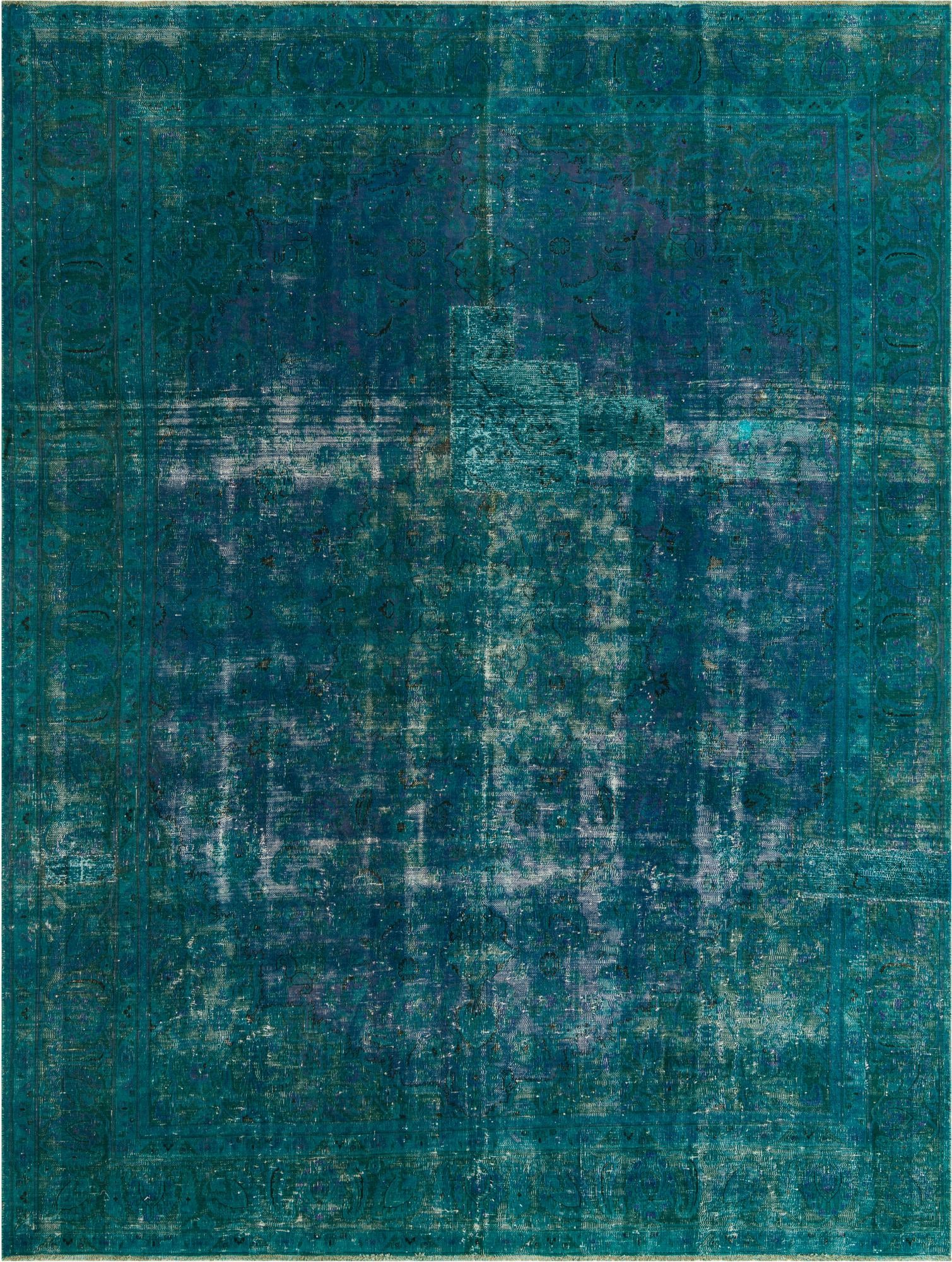 9' 1 x 12' Hand Knotted Ultra Vintage Persian Wool Rug
