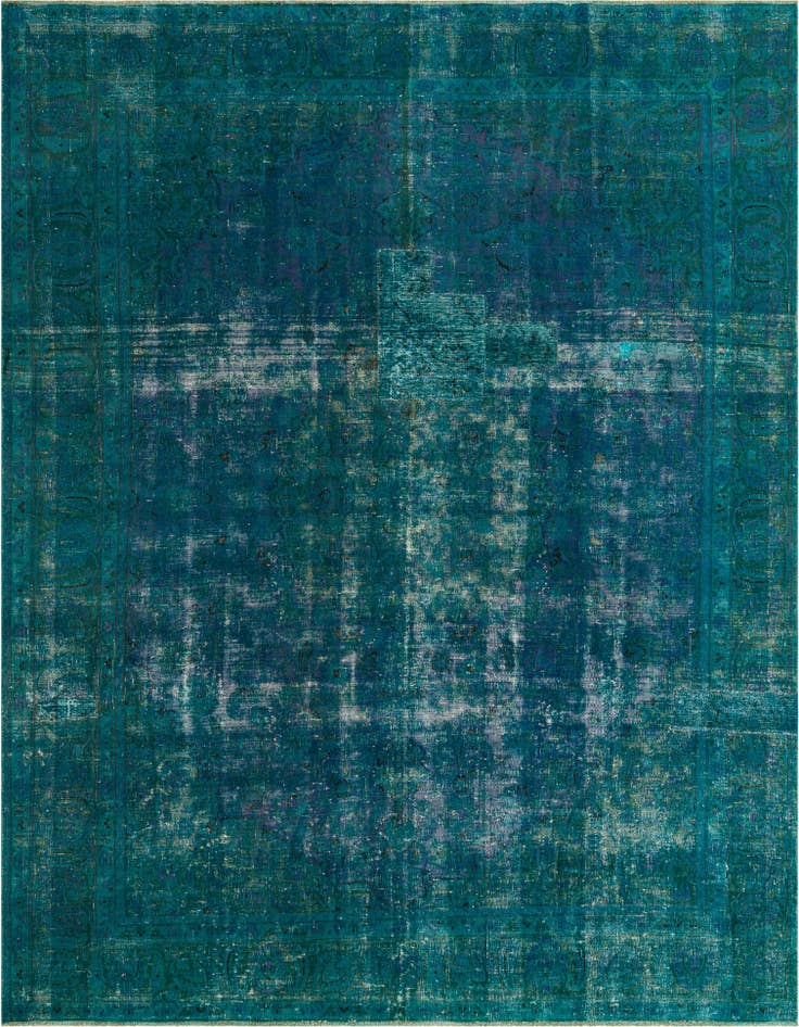 Detail image of 9' 1 x 12' Hand Knotted Ultra Vintage Persian Wool Rug