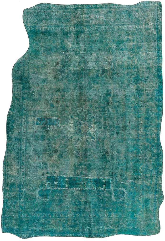 6' 5 x 9' 7 Hand Knotted Ultra Vintage Persian Wool Rug