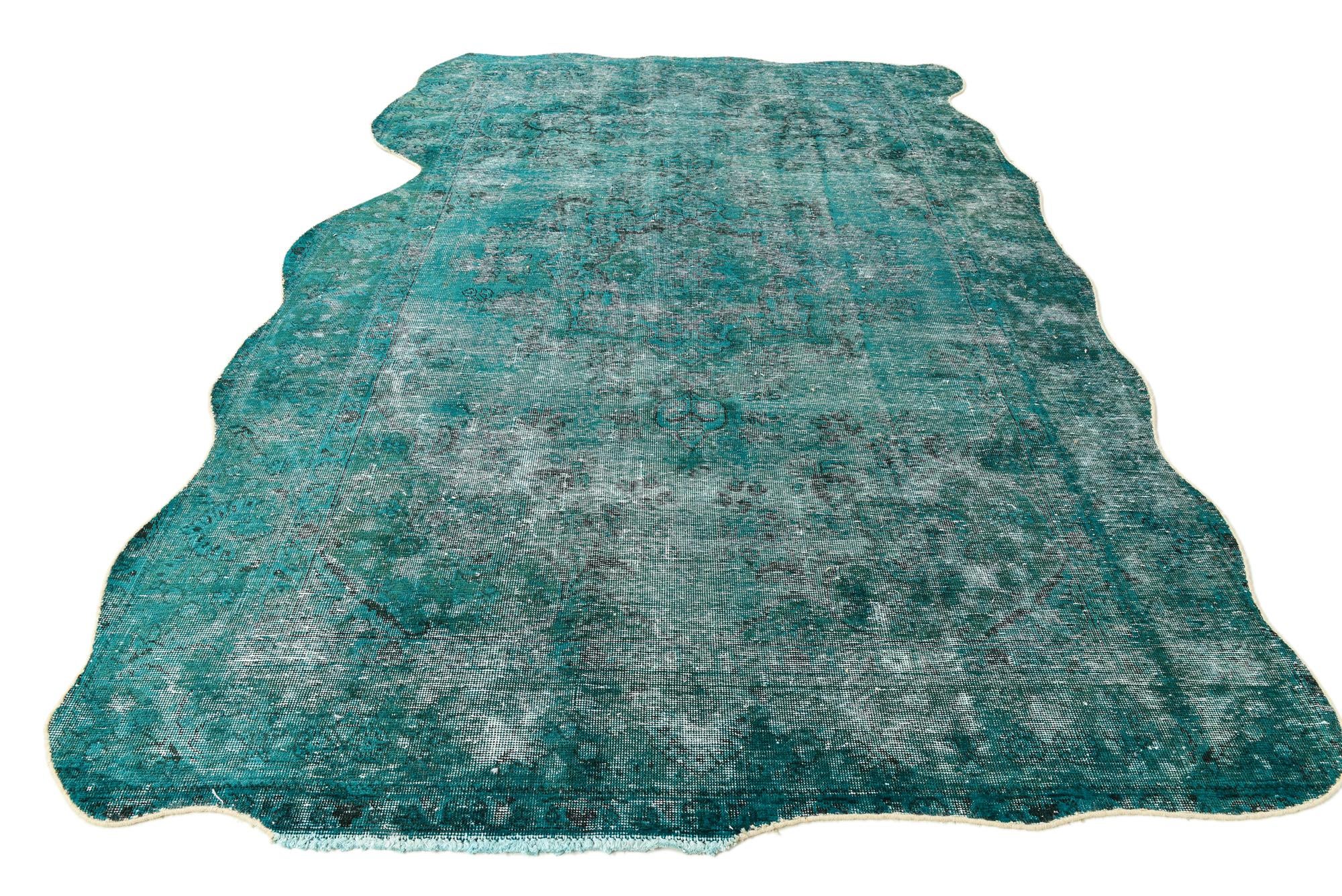 6' 7 x 9' 9 Hand Knotted Ultra Vintage Persian Wool Rug