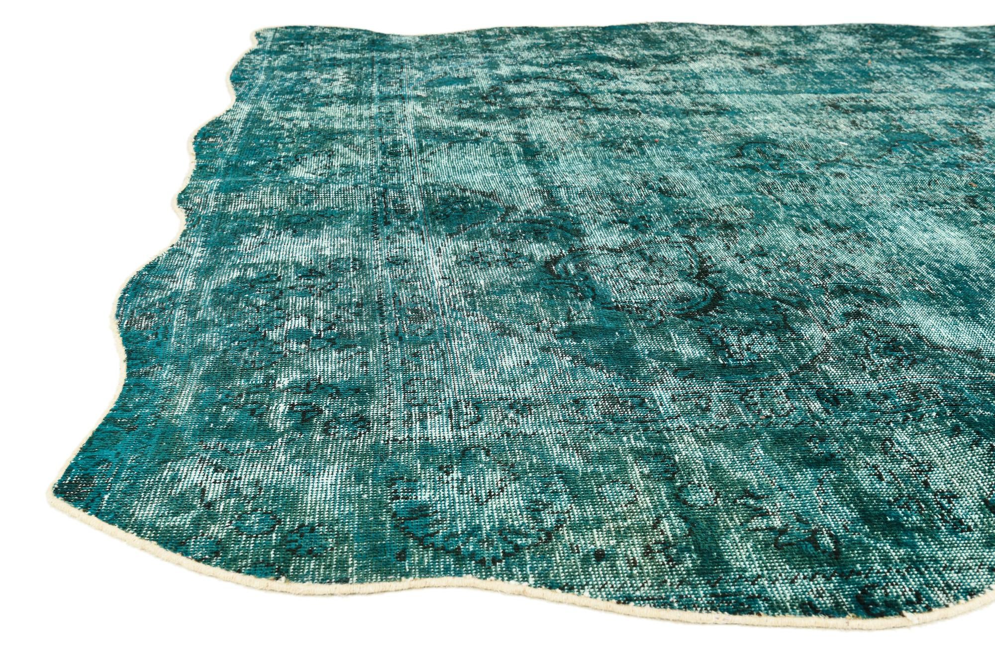 6' 7 x 9' 9 Hand Knotted Ultra Vintage Persian Wool Rug