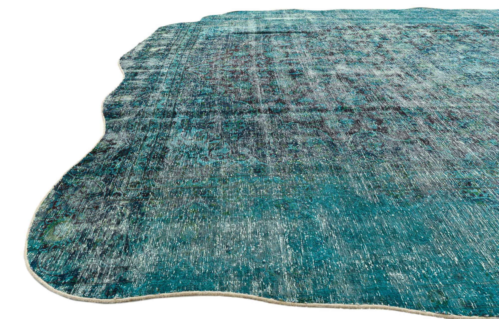 9' x 12' Hand Knotted Ultra Vintage Persian Wool Rug