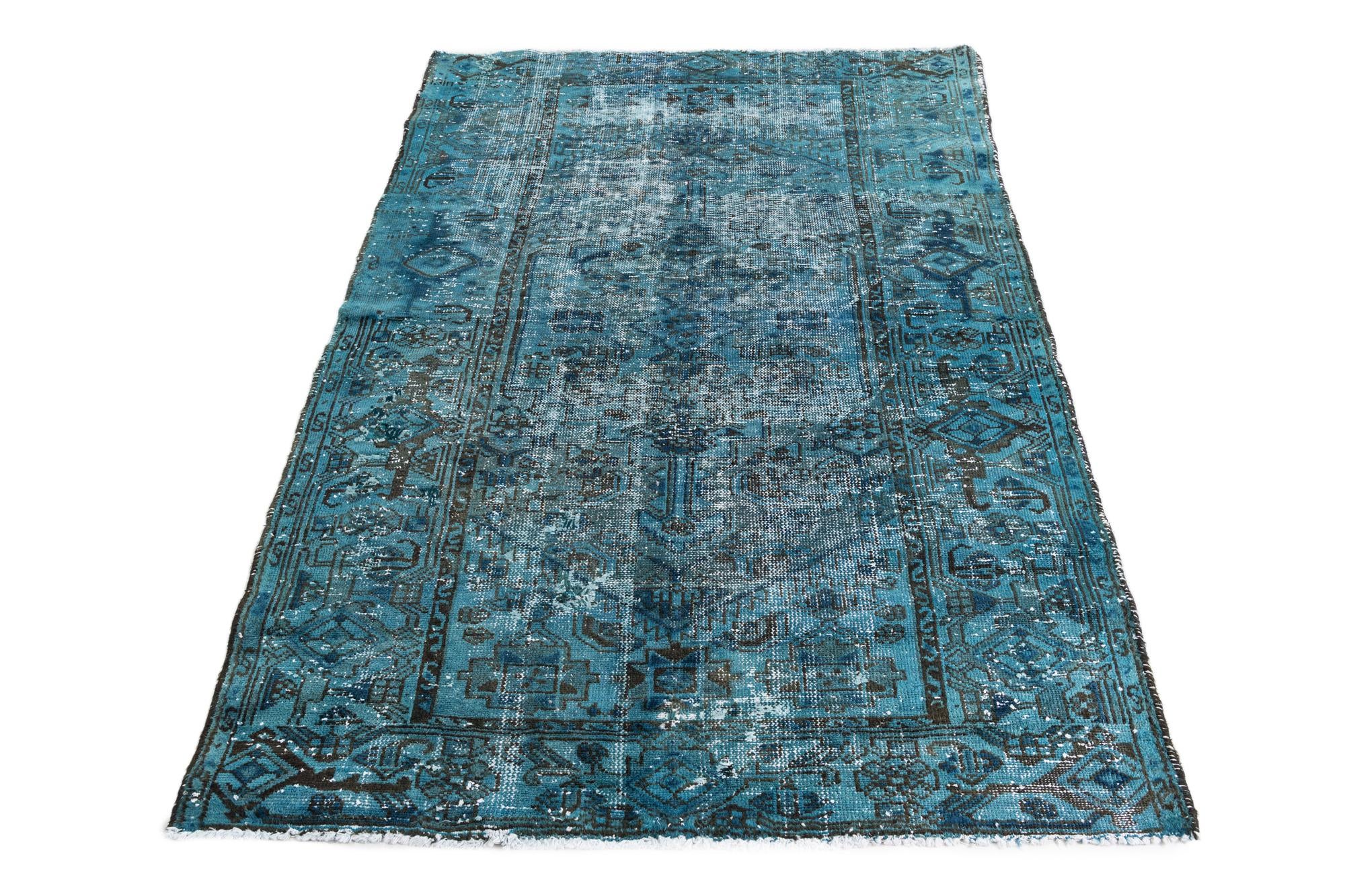4' 2 x 6' Hand Knotted Ultra Vintage Persian Wool Rug