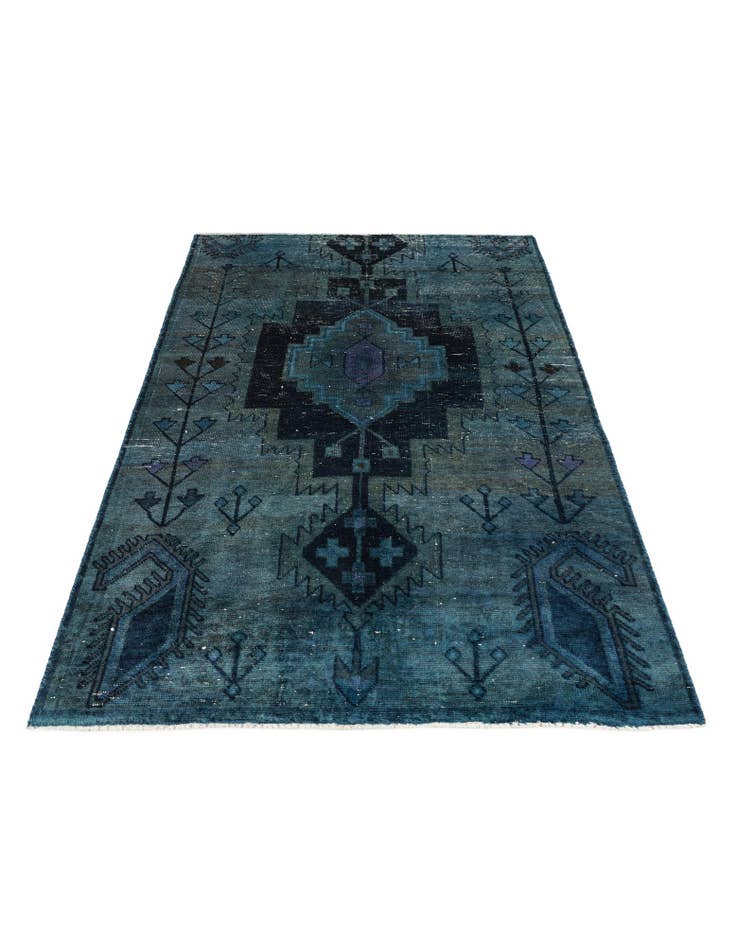 Detail image of 4' 1 x 6' 1 Hand Knotted Ultra Vintage Persian Wool Rug