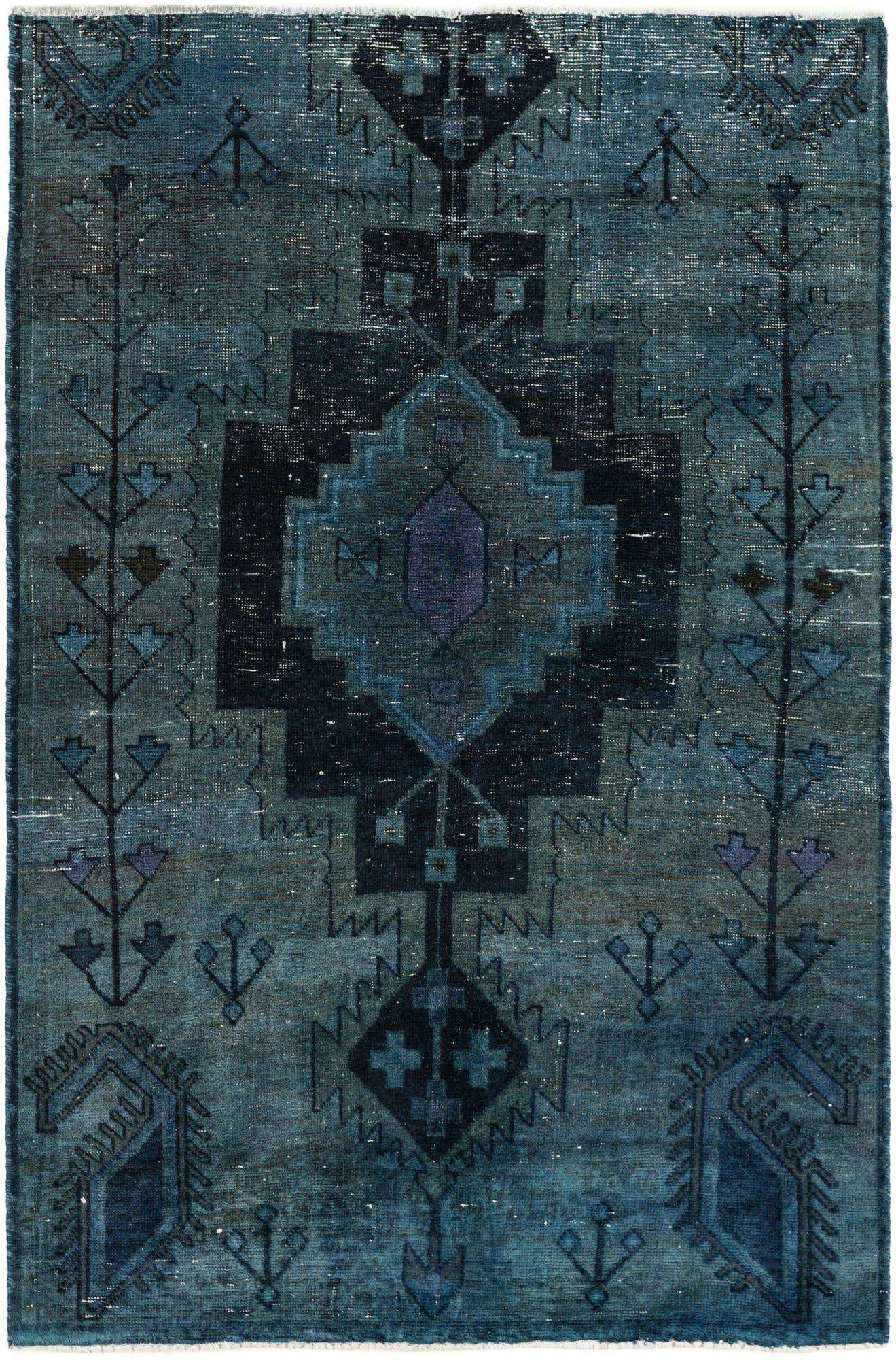 4' 1 x 6' 1 Hand Knotted Ultra Vintage Persian Wool Rug