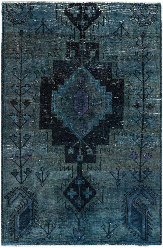4' 1 x 6' 1 Hand Knotted Ultra Vintage Persian Wool Rug