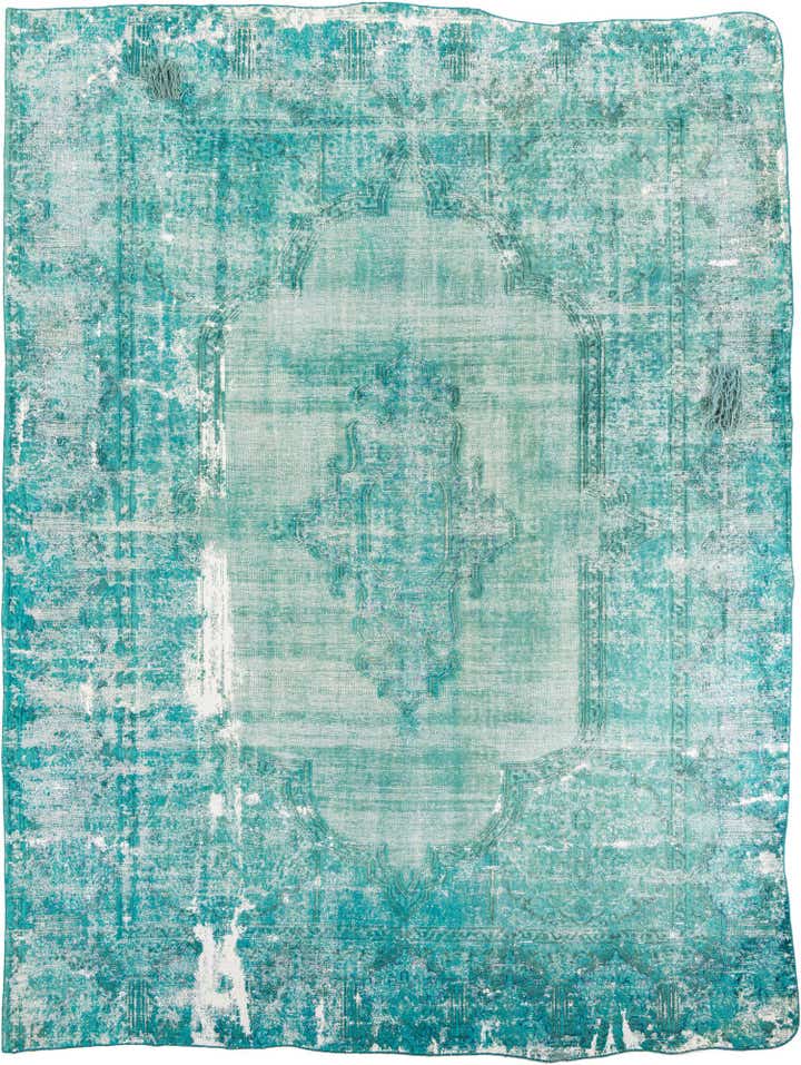 9' 6 x 12' 6 Hand Knotted Ultra Vintage Persian Wool Rug