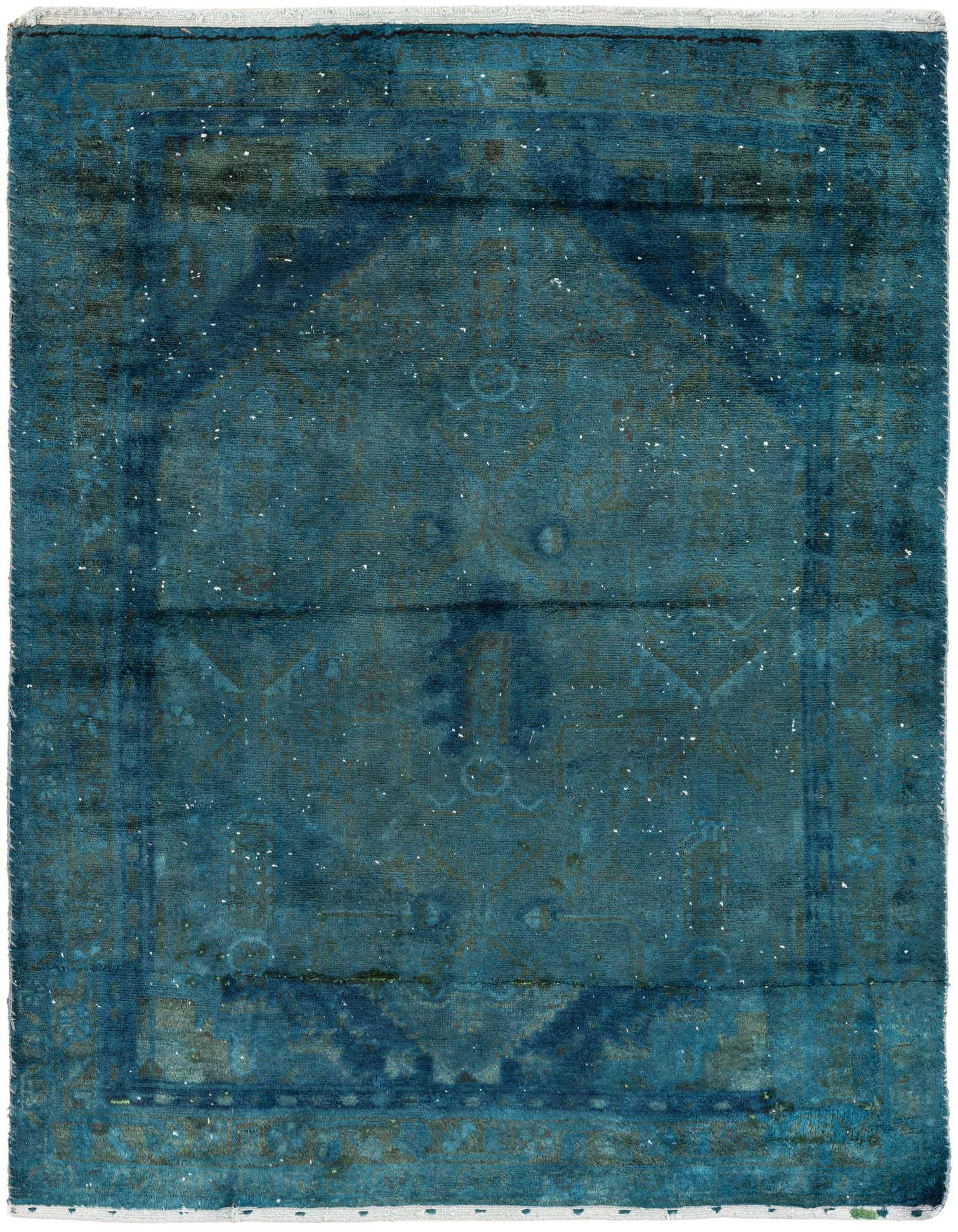 Primary image 4' 3 x 5' 9  Hand Knotted Ultra Vintage Persian Wool Rug